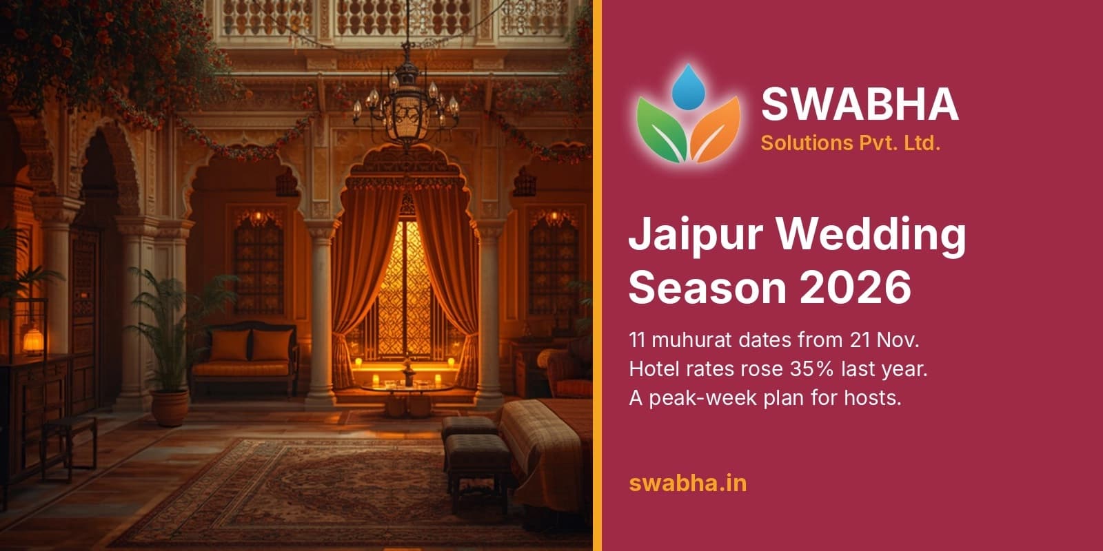 Jaipur Wedding Season 2026: A Peak-Week Plan for Hosts
