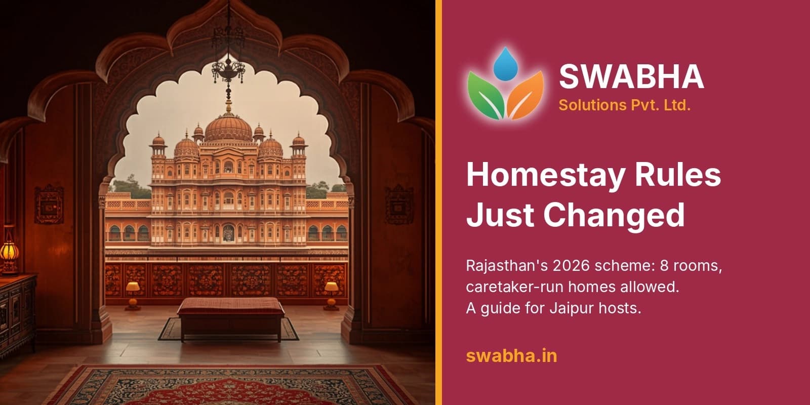 Rajasthan Homestay Scheme 2026: A Guide for Jaipur Hosts